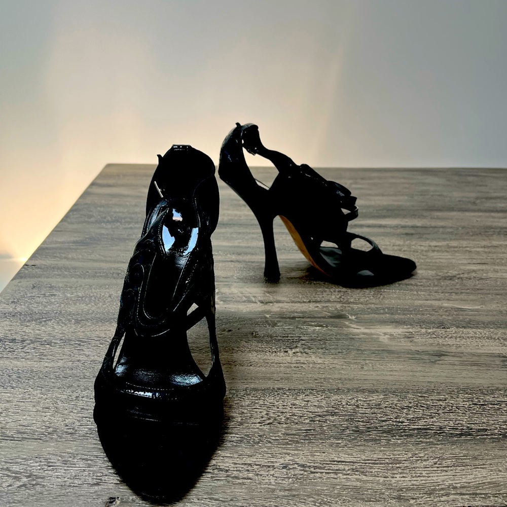 Christian Dior -Patton leather and suede women's pump sandal size 38.5.